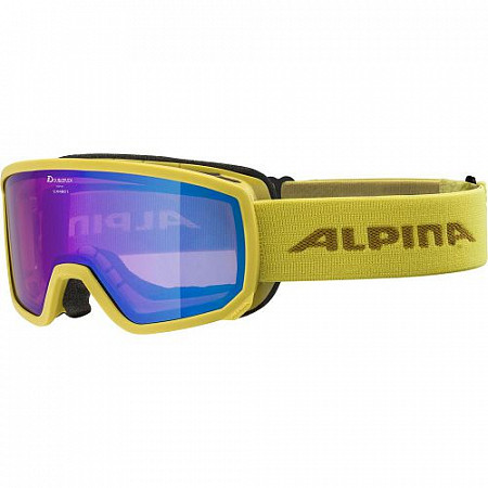 Очки горнолыжные Alpina Scarabeo S S40 Curry HM Blue S2