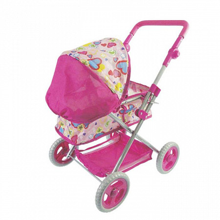 На картинке изображен Коляска-люлька Shenzhen Toys для кукол Д79530 pink (с цветочками) Коляска-люлька Shenzhen Toys для кукол Д79530 pink (с цветочками)