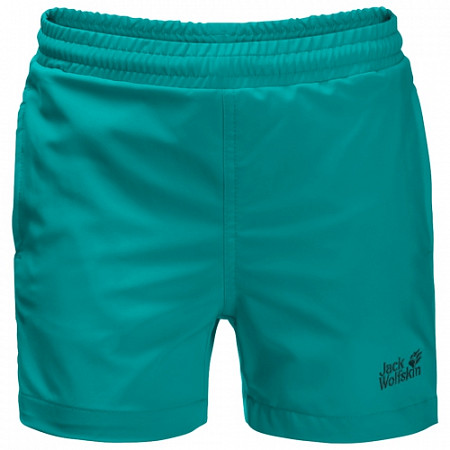На картинке изображен Пляжные шорты детские Jack Wolfskin Bay Swim Short Kids green ocean Пляжные шорты детские Jack Wolfskin Bay Swim Short Kids green ocean