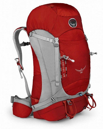 Рюкзак туристический, альпинистский Osprey Kestrel 58 red