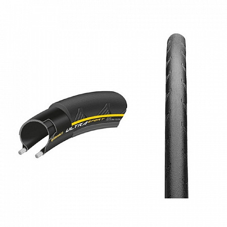 Покрышка Continental Ultra Sport II 700 x 25C Performance black/yellow ZCO50168