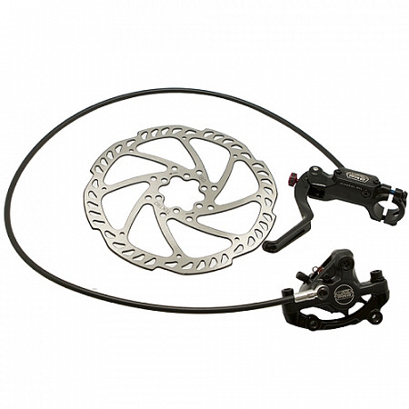 Тормоз дисковый гидравлический передний Tektro auriga pro ротор 180мм гидролиния 800мм black ZTB11336