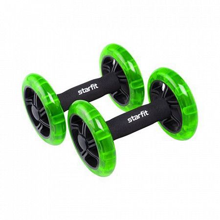 Ролики для пресса раздельные Starfit Pro RL-107 black/ light green