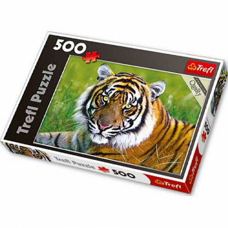 На картинке изображен Пазл Trefl Тигр 500шт 37192 Пазл Trefl Тигр 500шт 37192