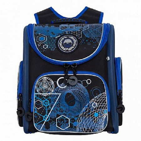 Рюкзак школьный GRIZZLY RAr-081-6 /2 black/blue