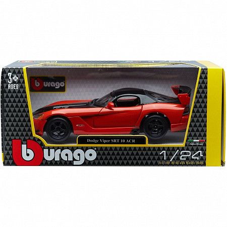 Коллекционная машина Bburago 1:24 Dodge Viper SRT/10 (18-22114) orange