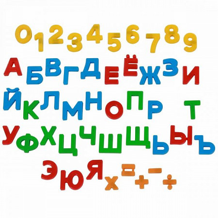 Набор Полесье Первые уроки на магнитах 33 буквы + 10 цифр + 5 знаков 70289