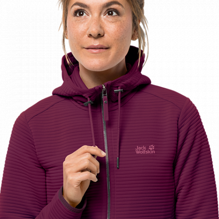 Джемпер женский Jack Wolfskin Modesto Hooded Jkt Women wild berry