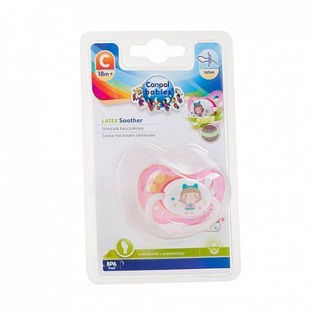 Пустышка Canpol babies Toys Латексная Ортодонтическая 18+ мес. (23/261) pink