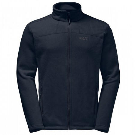 На картинке изображен Джемпер мужской Jack Wolfskin Castle Rock Jacket dark blue Джемпер мужской Jack Wolfskin Castle Rock Jacket dark blue