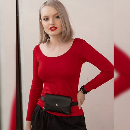 Поясная сумка женская Ors Oro OMS-0150 black