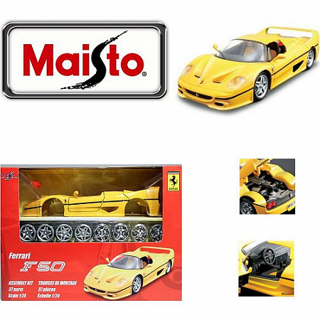 Сборная Модель автомобиля Maisto 1:24 -Феррари F50(37 дет) 39923