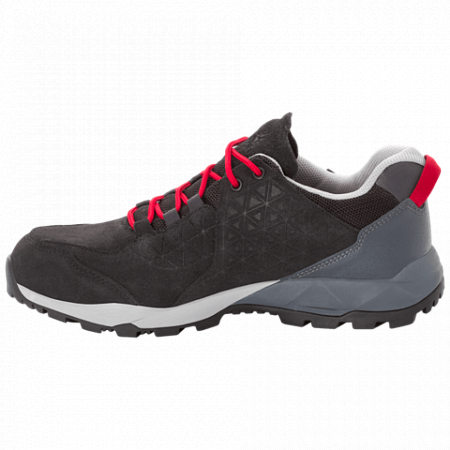 Полуботинки мужские Jack Wolfskin Cascade Hike Lt Texapore Low M black / red