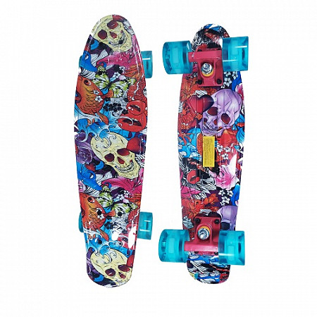 Penny board (пенни борд) Explore Apache 22" Skulls/Fishes