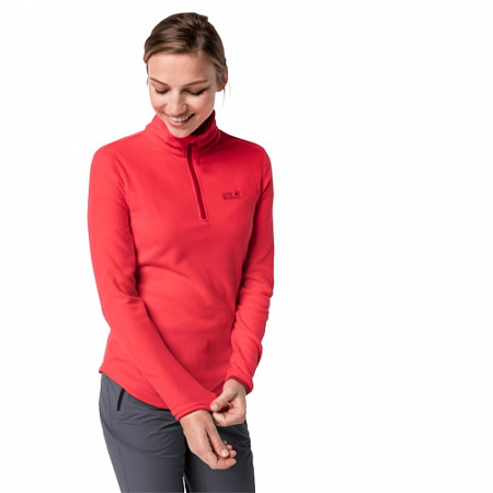 На картинке изображен Джемпер женский Jack Wolfskin Echo Women tulip red Джемпер женский Jack Wolfskin Echo Women tulip red