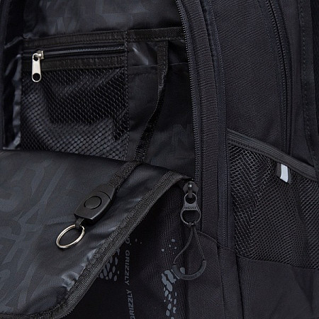 Рюкзак школьный GRIZZLY RU-138-1 /1 black/blue