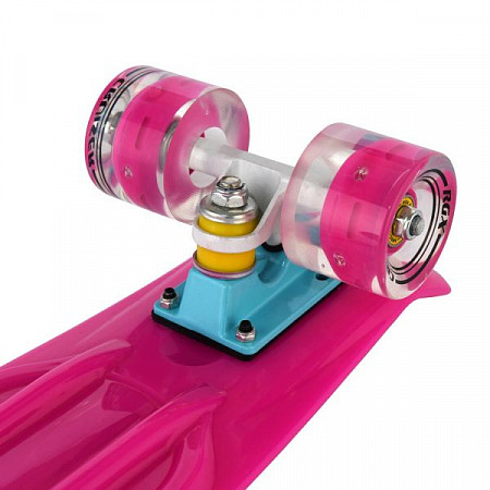 Penny board (пенни борд) RGX PNB-01GW 22" Pink LED
