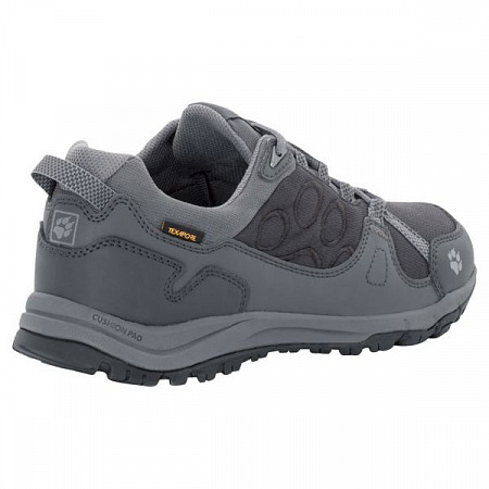 На картинке изображен Полуботинки женские Jack Wolfskin Activate Texapore Low W grey Полуботинки женские Jack Wolfskin Activate Texapore Low W grey