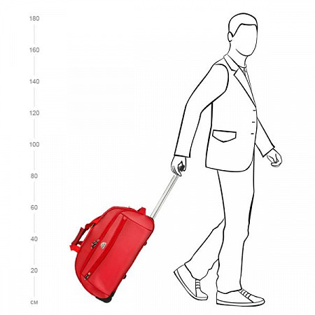 На картинке изображен Дорожная сумка Polar 7019.5 red Дорожная сумка Polar 7019.5 red