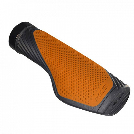 Грипсы Kellys Wave LockOn 130/135мм 1 заглушка 1 заглушка black/orange