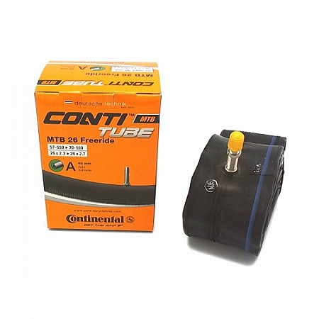 Велокамера Continental MTB 26" Freeride, 57-559/70-559, A40,автониппель, 01817210000