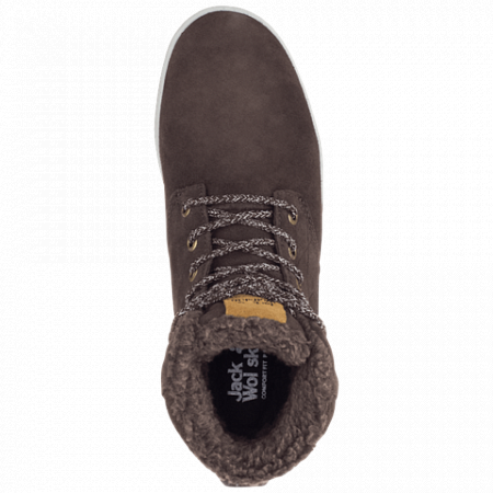 На картинке изображен Ботинки женские Jack Wolfskin Auckland Wt Texapore High W walnut / slate grey Ботинки женские Jack Wolfskin Auckland Wt Texapore High W walnut / slate grey