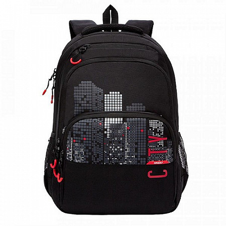 Рюкзак школьный GRIZZLY RU-130-4 /1 black/red