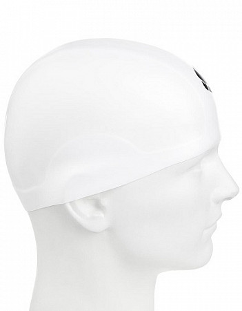Шапочка для бассейна (плавания) взрослая Mad Wave R-Cap white