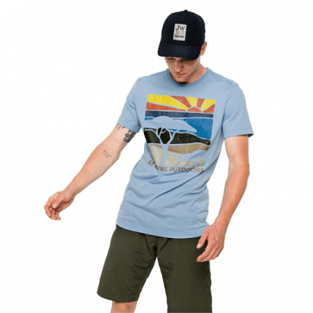 Футболка мужская Jack Wolfskin Savannah T M cool water