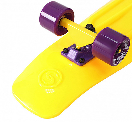 Penny board (пенни борд) Y-Scoo Big Fishskateboard 27 402-Y Yellow-Dark Purple
