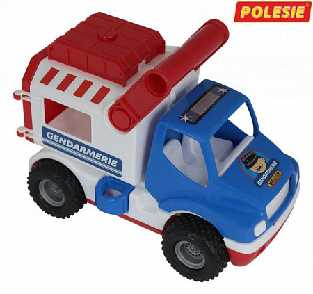 На картинке изображен Автомобиль Полесье "КонсТрак - жандармерия" в сеточке 46543 Автомобиль Полесье "КонсТрак - жандармерия" в сеточке 46543