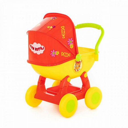 На картинке изображен Коляска для кукол Полесье Три кота №2 71446 Коляска для кукол Полесье Три кота №2 71446