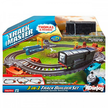 На картинке изображен Игровой набор Fisher Price Построй свою железную дорогу 3 в 1 CFF95 Игровой набор Fisher Price Построй свою железную дорогу 3 в 1 CFF95