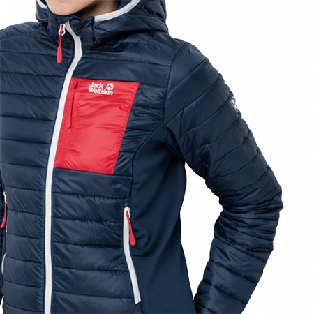 Ветрозащитная утепленная куртка женская Jack Wolfskin Routeburn Jacket W dark indigo