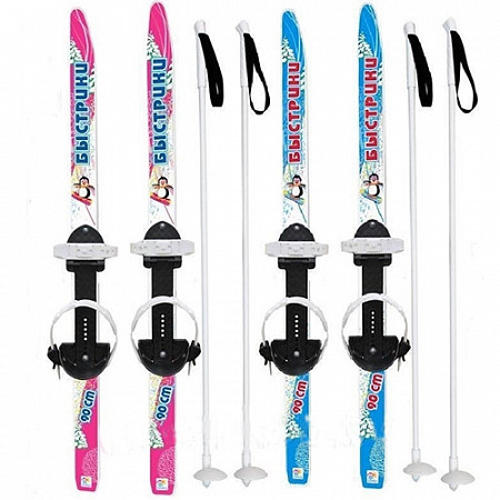 Лыжи детские Ausini Быстрики с палками 6538-00 1 шт (в ассортименте)