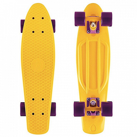Penny board (пенни борд) Y-Scoo Big Fishskateboard 27 402-Y Yellow-Dark Purple
