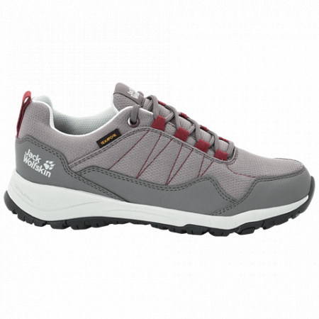 Полуботинки женские Jack Wolfskin Maze Texapore Low W tarmac grey / burgundy