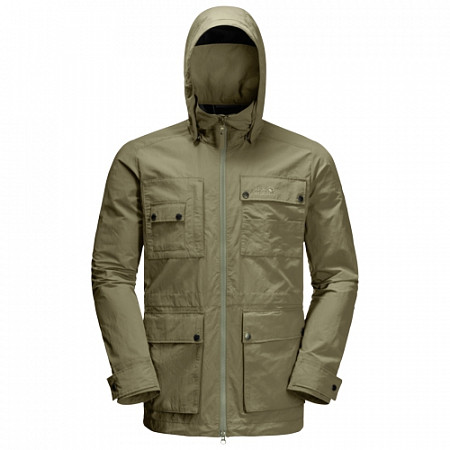 Ветрозащитная летняя куртка мужская Jack Wolfskin Lakeside Safari Jacket M khaki