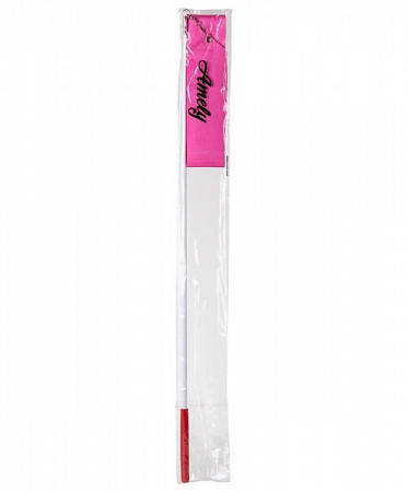 Лента для художественной гимнастики Amely 4 м с палочкой 46 см AGR-201 pink