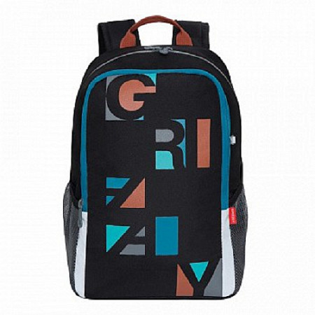 Рюкзак школьный GRIZZLY RB-051-3 /2 black/terracotta
