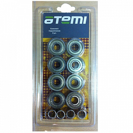 Комплект подшипников для роликовых коньков Atemi ABEC-7 chrome