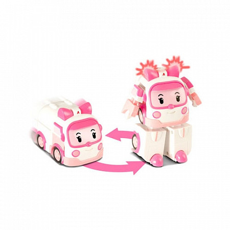Трансформер Robocar Poli Эмбер (12, 5 см) свет + инструменты 83095