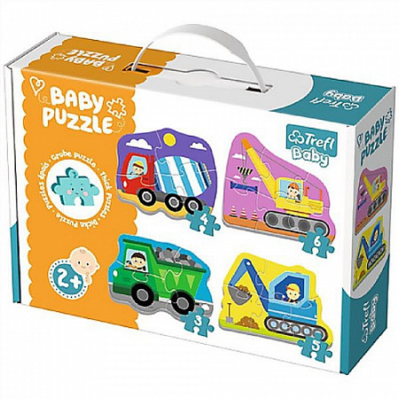 На картинке изображен Пазл Trefl Baby Classic Строительная техника 36072 Пазл Trefl Baby Classic Строительная техника 36072