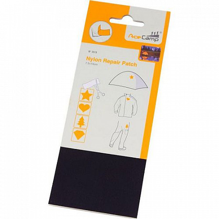 Заплатки нейлоновые самоклеющиеся Ace Camp Nylon Repair Patch 3919 Black