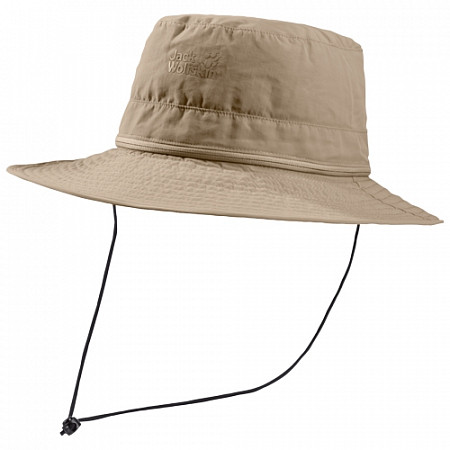 На картинке изображен Шляпа летняя мужская Jack Wolfskin Lakeside Mosquito Hat sand dune Шляпа летняя мужская Jack Wolfskin Lakeside Mosquito Hat sand dune