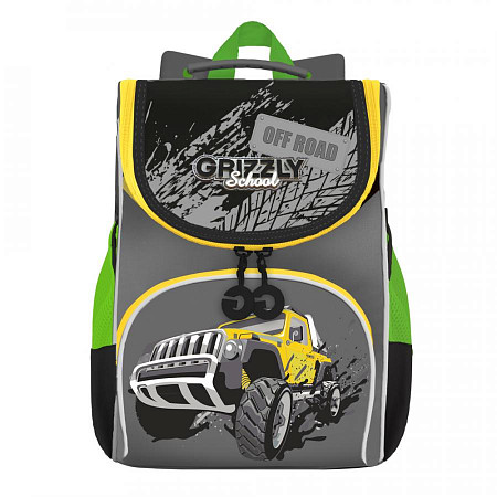 Рюкзак школьный с мешком GRIZZLY RAm-185-10 /1 black/grey
