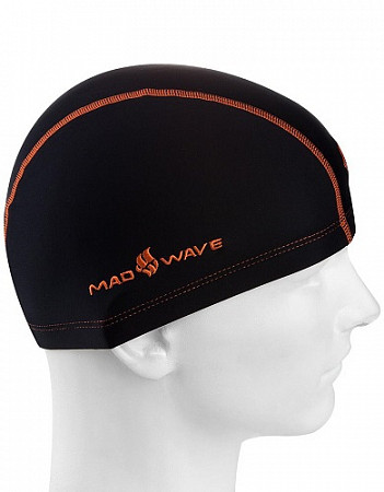 Шапочка для бассейна (плавания) взрослая Mad Wave Ergofit Lycra black