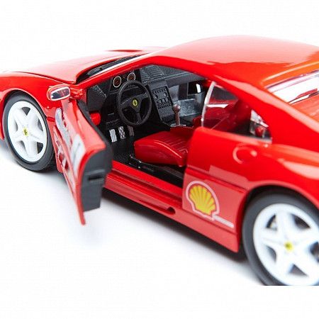 На картинке изображен Машинка Bburago 1:24 Ferrari F355 Challenge (18-26306) red Машинка Bburago 1:24 Ferrari F355 Challenge (18-26306) red