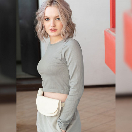 Поясная сумка женская Ors Oro OMS-0155 white