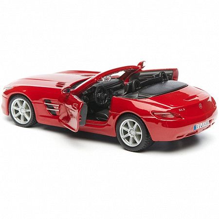 На картинке изображен Коллекционная машина Bburago 1:32 Mercedes-Benz SLS AMG Cabrio (18-43035) Red Коллекционная машина Bburago 1:32 Mercedes-Benz SLS AMG Cabrio (18-43035) Red
